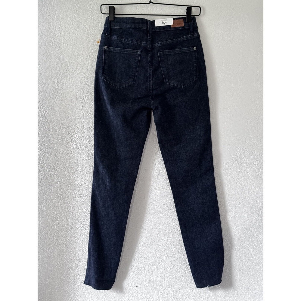 Judy Blue Tummy Control Skinny High Waist Jeans Raw Hem Dark Wash Sz 26‎ - Picture 8 of 16